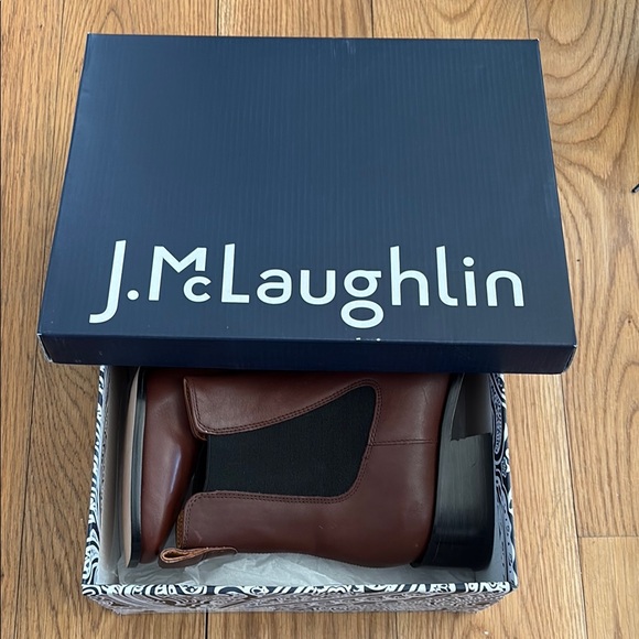 J. McLaughlin Terrazzo Brown Ankle Boots - Picture 6 of 6